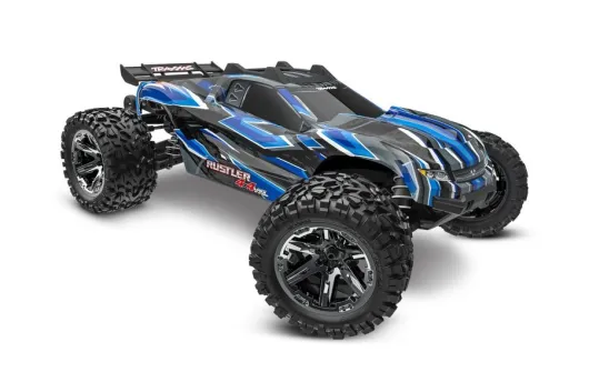 Traxxas Rustler 4x4 VXL HD Blau 1/10 Stadium-Truck RTR Brushless, ohne Akku oder Lader