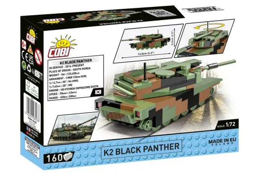 COBI Klemmbausteine Panzer K2 Black Panther - 160 Teile