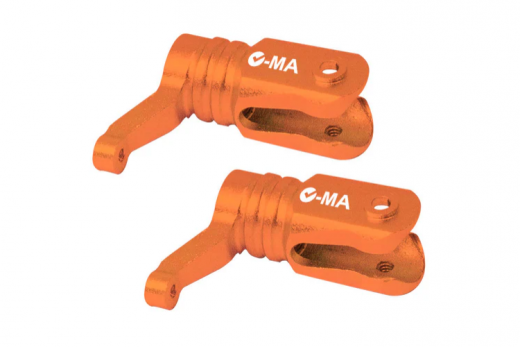 L-MA Precision Tuning Aluminium Hauptrotorblatthalter in orange für OMPHobby M1 EVO