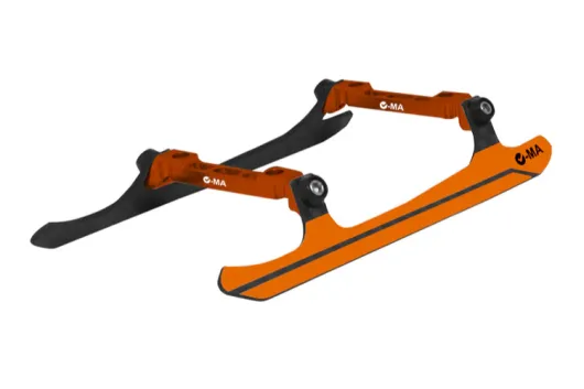 L-MA Precision Tuning Aluminium CFK Landegestell in orange für OMPhobby M1 EVO