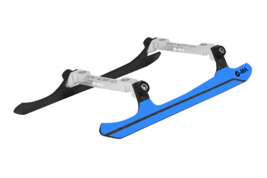 L-MA Precision Tuning Aluminium CFK Landegestell in silber für OMPhobby M1 EVO