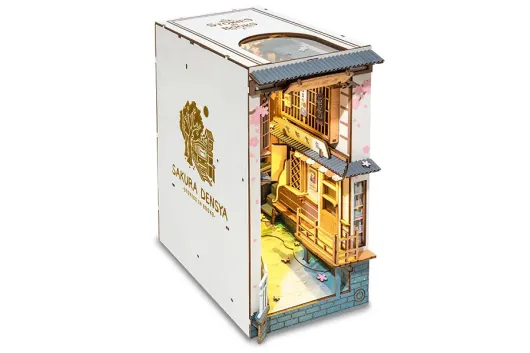 Lasercut Holzbausatz Bücherecke Sakura Densya 340 Teile