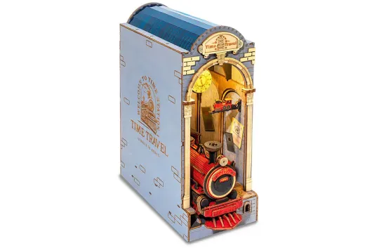 Lasercut Holzbausatz Bücherecke Time Travel 258 Teile