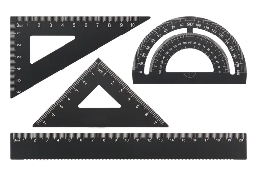 Lineal- / Winkelset aus Aluminium 4-tlg.