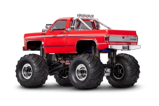 Traxxas TRX-4MT Chevy K10 4x4 in rot 1/18 Monster-Truck RTR Brushed, mit Akku und USB Lader