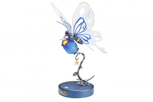 Mechanischer Bausatz Funktionsmodell Schmetterling in blau 79 Teile