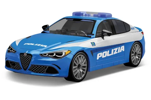 COBI Klemmbausteine Autos Alfa Romeo Gulia Quadrifoglio Polizia - 93 Teile
