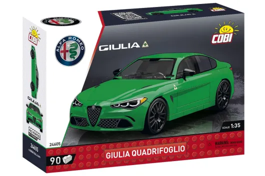 COBI Klemmbausteine Autos Alfa Romeo Gulia Quadrifoglio Grün - 90 Teile