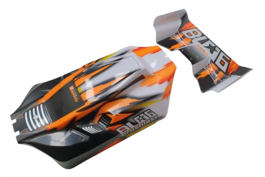 DF Models Ersatzteile Karosserie und Spoiler in orange für BL06 Buggy 1:14