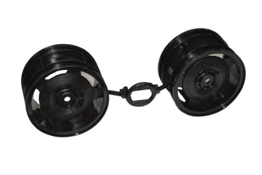 Tamiya RC Ersatzteile für DT03 Felgen Racing Fighter hinten in schwarz 2Stück