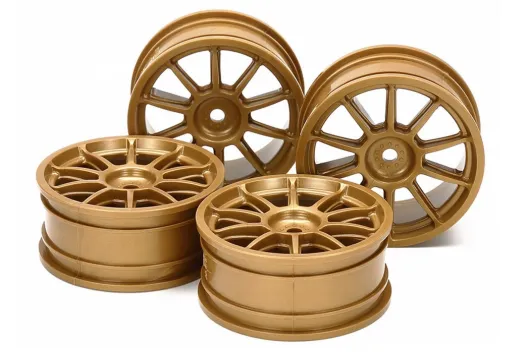 Tamiya RC Ersatzteile für TT02 Felgen 10-Speichen in gold 24mm 4Stück