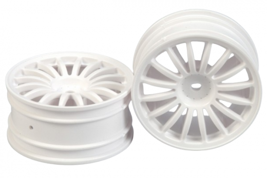 Tamiya RC Ersatzteile für TT02 Felgen 16-Speichen in weiß 26mm 2Stück