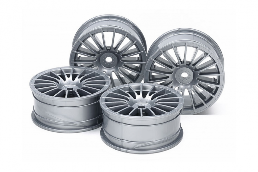 Tamiya RC Ersatzteile für TT02 Felgen 18-Speichen in grau 24mm 4Stück