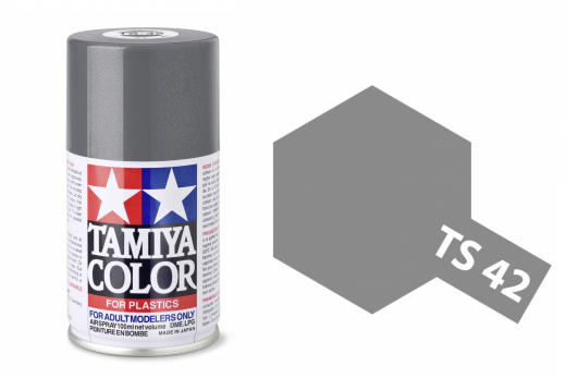 Tamiya Acryl Sprühfarbe TS-42 Hell Gun Metall seidenmatt 100ml