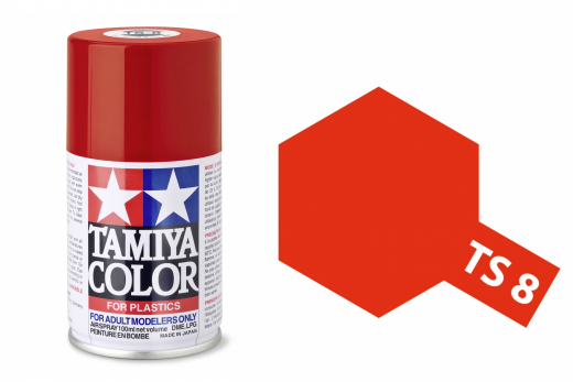 Tamiya Acryl Sprühfarbe TS-8 Italienisch Rot glänzend 100ml