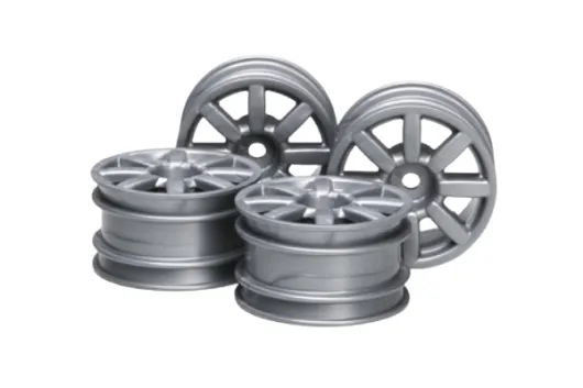 Tamiya RC Ersatzteile MF01X Felgen 8-Speichen in grau 4Stück