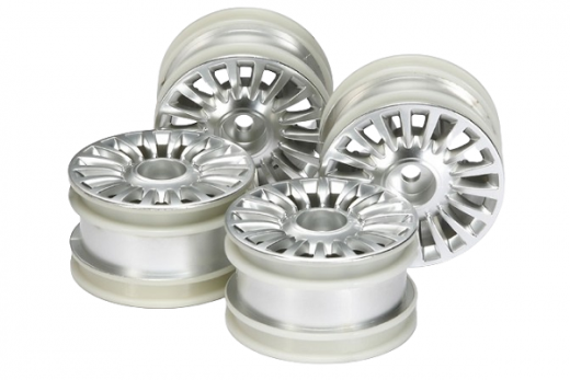 Tamiya RC Ersatzteile für MF01X Felgen 18-Speichen in silber 4Stück