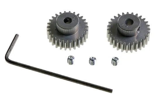 Tamiya RC Ersatzteile für TT02 Motorritzel-Set aus Aluminium 26Zähne und 27Zähne M0,6 nur für Highspeed Hauptzahnrad 64Zähne 300051356 und 68Zähne 300051423 in Verbindung mit 300054500