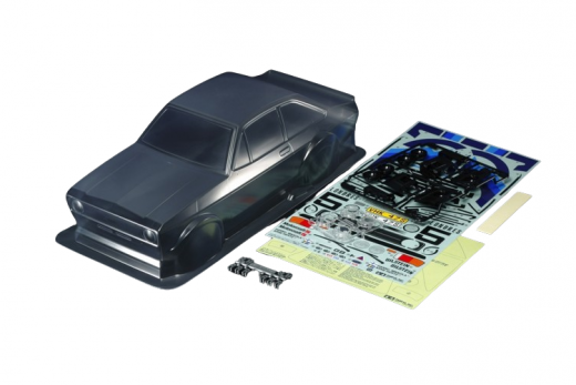 Tamiya RC Karosserie Ford Escort MkII Rally für MF-01X 1/10 bzw. für 239mm und Rädern mit 60mm Durchmesser