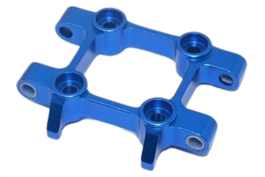 GPM Tuningteile Aluminium Querlenkerhalter vorne in blau für Tamiya DT03