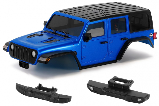 MBW RC CAR Tuningteile für Traxxas TRX4M Karrosserie mit Stoßstangen in blau
