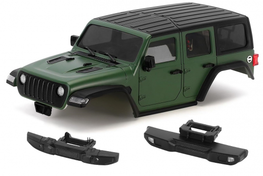 MBW RC CAR Tuningteile für Traxxas TRX4M Karrosserie mit Stoßstangen in grün
