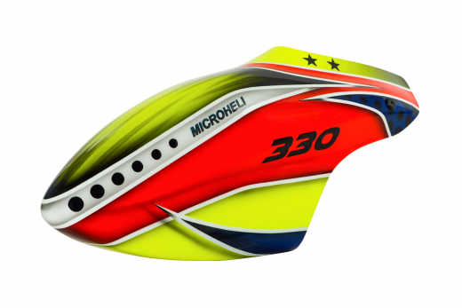 Microheli Airbrush Fiberglass Freestyle Haube für Blade 330X und 330S