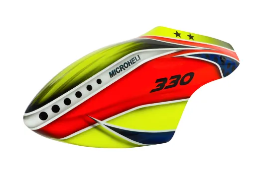Microheli Airbrush Fiberglass Freestyle Haube für Blade 330X und 330S