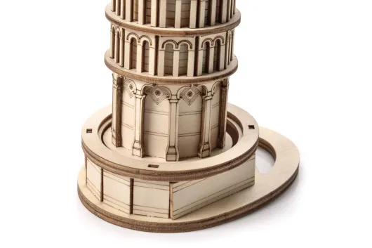 Lasercut Holzbausatz made in EU Architekturmodell Der schiefe Turm von Pisa - 183 Teile