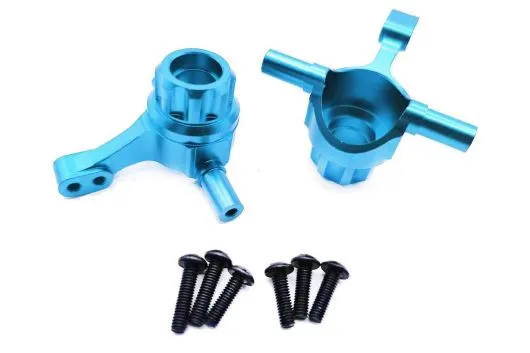 Tuningteile Aluminium Lenkhebel vorne in blau für Tamiya TT02