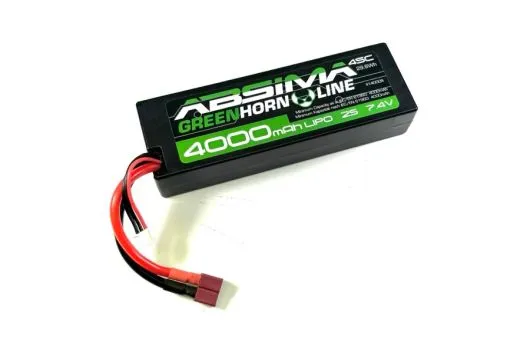 Absima LiPo Akku Greenhorn Vol.2 Stick Pack 2S 7,4V 45C 4000mAh im Hardcase mit T-Stecker