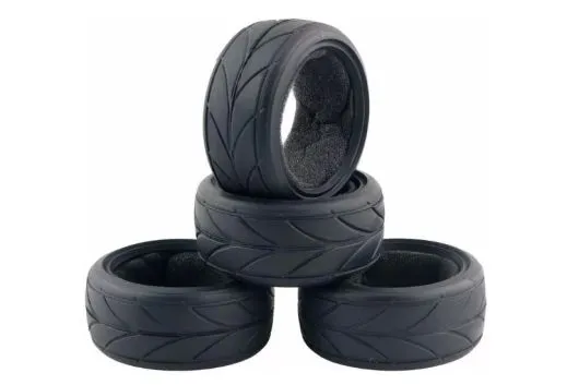 Tuningteile Reifen 62mm Type D 4Stück für Tamiya TT02