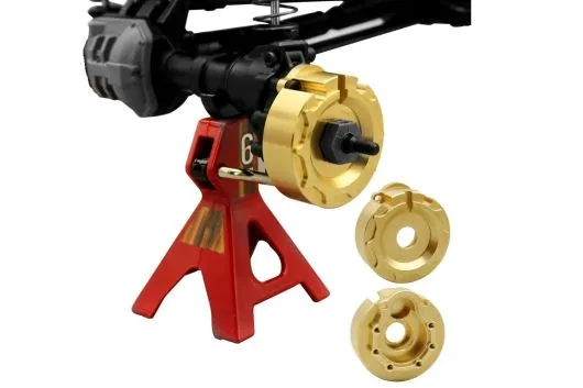 MBW RC CAR Tuningteile für TRX4 1/10 Ausgleichsgewichte aus Messing für das Außenportal 2Stück je 107g