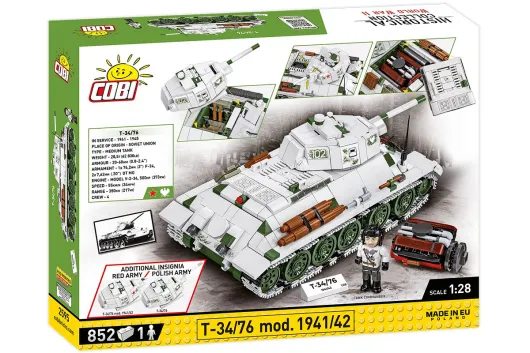 COBI Klemmbausteine Panzer T34 oder T76 2in1 - 852 Teile