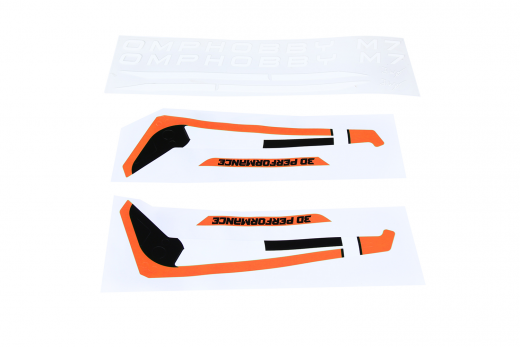 OMPHobby Ersatzteile Aufkleber Satz orange für OMPHobby M7 Heli