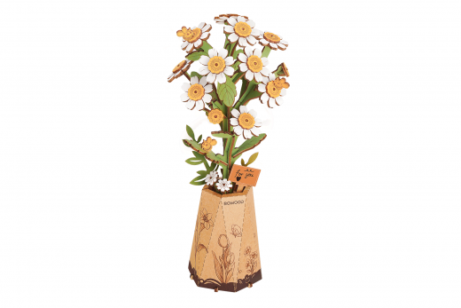 Lasercut Holzbausatz Standmodell Blume - Kamille 124 Teile