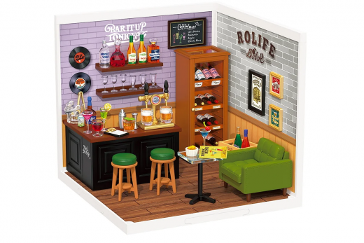 Lasercut Kunststoff Bausatz Standmodell DIY Miniature Haus Super Creator Serie Cocktail Bar - 142 Teile