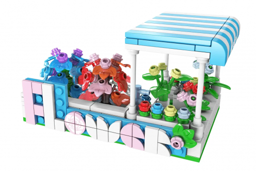 MouldKing Klemmbausteine Blumen-Stand - 261 Teile