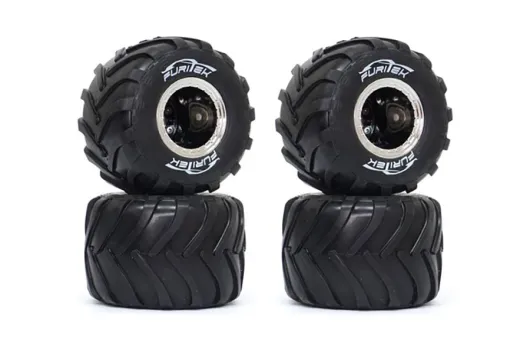 FuriTek Monster-Truck Reifen auf Felgen 72x50mm 4Stück für 1/18 und 1/24
