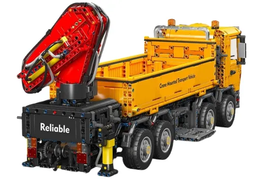 MouldKing Klemmbausteine LKW mit Selbstentladekran mit RC Set - 4012 Teile