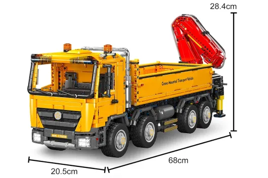 MouldKing Klemmbausteine LKW mit Selbstentladekran mit RC Set - 4012 Teile