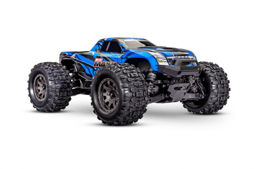 Traxxas MINI-MAXX 4WD blau 1/16 BL-2S Brushless, HD-Teile, mit Akku und Lader