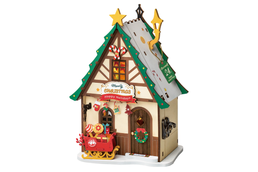 Lasercut Bausatz Standmodell Funkelndes Weihnachtshaus 46 Teile
