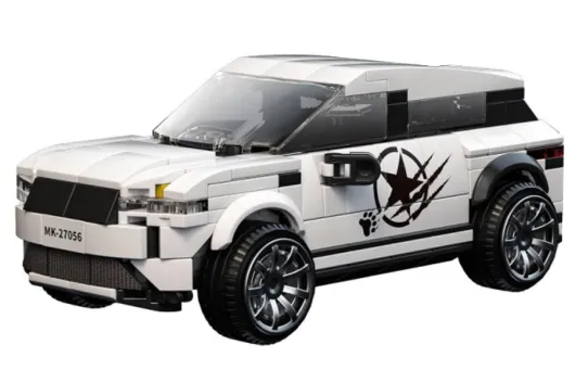 MouldKing Klemmbausteine SUV Evo Sportwagen in weiß - 402 Teile mit stapelbarer Displaybox/Sammelbox 19,5x9,5x8,5cm