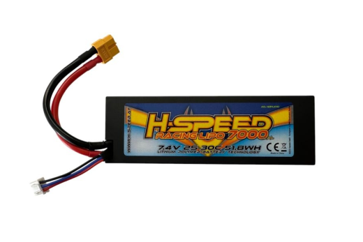 HSP LiPo 7000mAh 2S 7,4V 30C Hardcase Racing Akku mit XT60-Stecker und XH