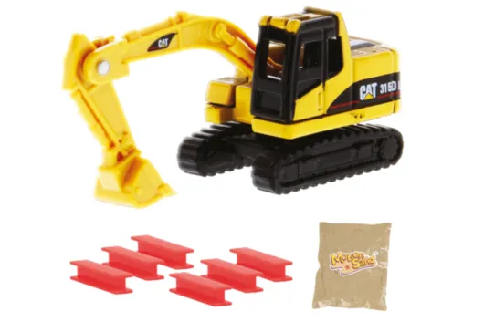 CAT MICRO PlaySet Box 315D Löffelbagger mit Sand