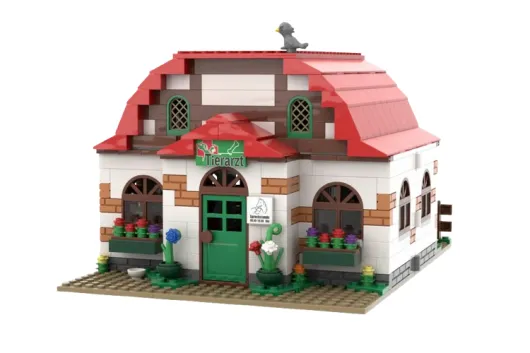 KiddiCraft Klemmbausteine Tierarzt-Praxis - 886 Teile