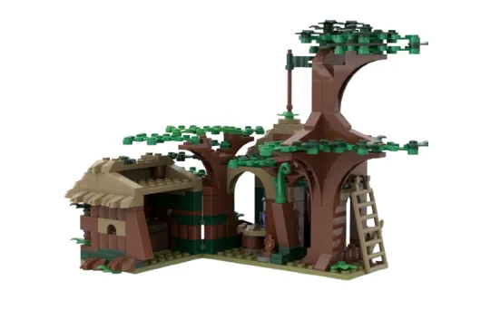 KiddiCraft Klemmbausteine Waldläuferhütte - 331 Teile