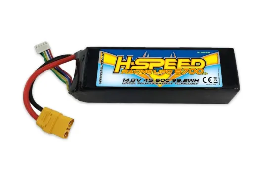HSP LiPo 6700mAh 4S 14,8V 60C Softcase Racing Akku mit XT90-Stecker und XH