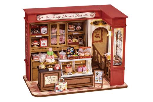 Lasercut Holzbausatz Standmodell Pâtisserie Honey-Dessert-Talk - 242 Teile
